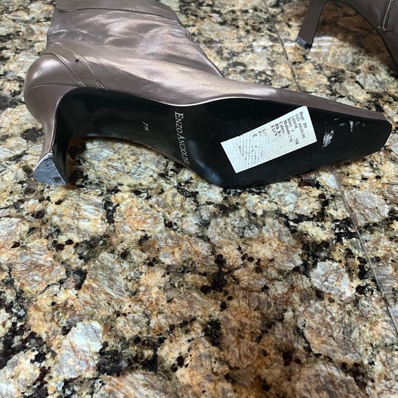 Enzo Angiolini Brown Heeled Boots 7 - Picture 7 of 7